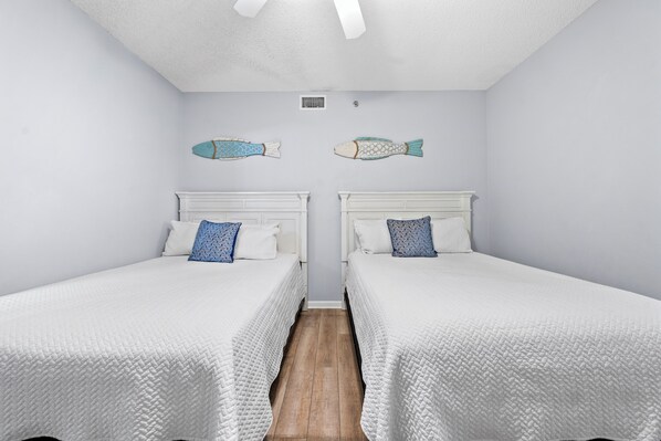 Individually decorated, individually furnished, iron/ironing board