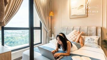 Leilighet – comfort, 2 soverom, ikke-røyk, kjøkken | Strykejern/-brett og wi-fi (inkludert)