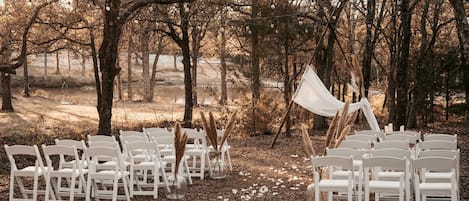 Espace de banquet à l’extérieur