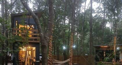 Tranquil Creekside Container with Private Waterfall Near Renaissance Festival | Magnolia, Texas