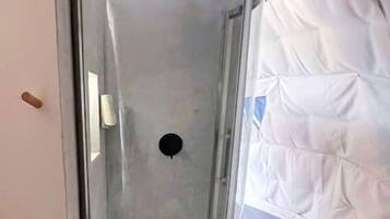 Jetted bath, hair dryer, towels, soap