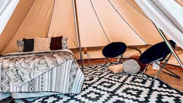 1 bedroom, desk, iron/ironing board, travel crib