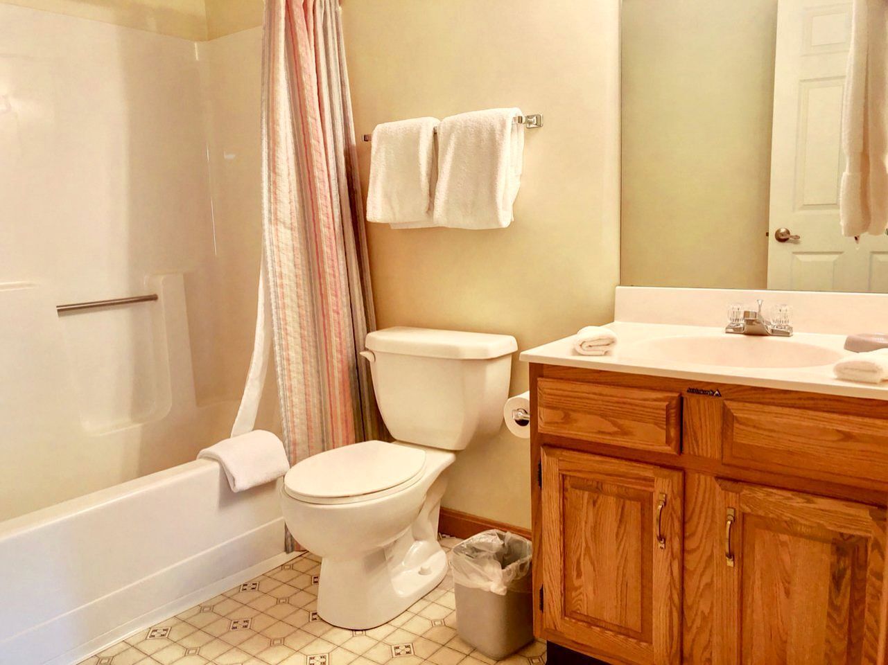 Hair dryer, towels