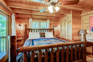 Room - Stunning Log Cabin with Views of Mt. Mitchell near Asheville, North Carolina (Black Mountain)