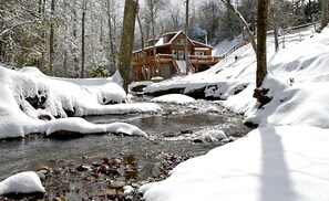 Property grounds - Secluded Creekside Cabin Rental near Mt. Mitchell in Western North Carolina (Black Mountain)