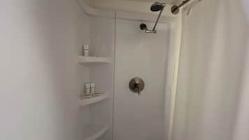 Towels, soap, shampoo, toilet paper