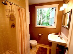 Bathroom - Pet-Friendly Cabin Rental with Studio for Glamping in Northern California (Guerneville)