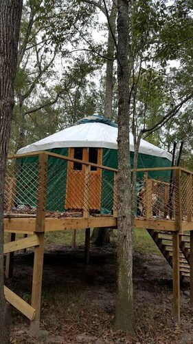 Rustic Luxury: Riverfront Yurt Glamping in Claxton, Georgia