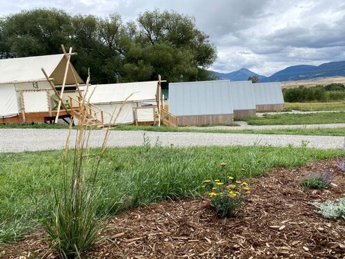 Stunning Safari Tent for Two near Yellowstone for a Memorable Glamping Escape in Emigrant, Montana