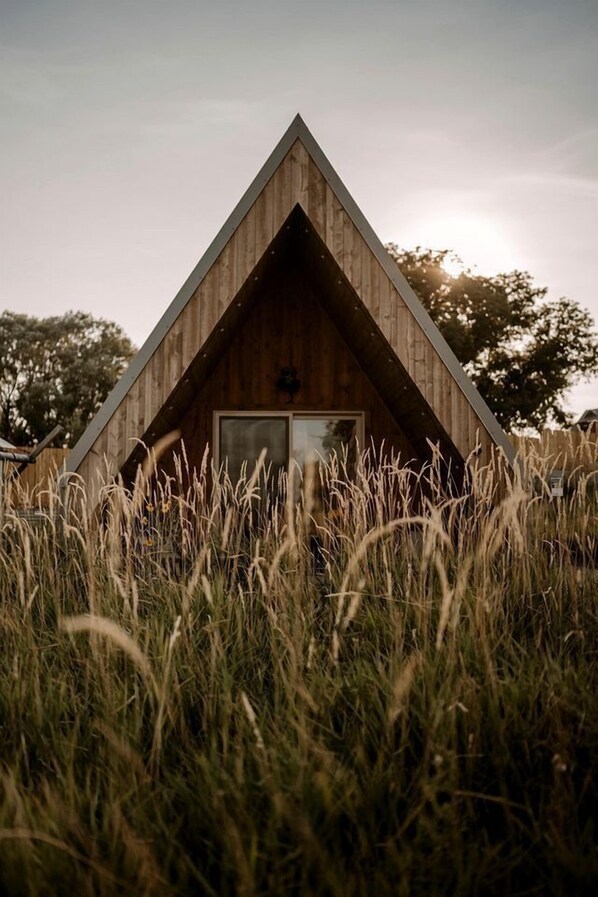 Exterior - Romantic A-Frame Cabin near Yellowstone for an Amazing Glamping Getaway in Emigrant, Montana (Emigrant)