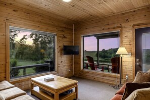 Fireplace - Cozy Cabin with Hot Tub and Incredible Views in Compton, AR (Compton)
