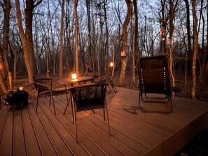 Outdoor dining - Incredible Cottage with Fire Pit and Stunning Forest Views in Mentore, Alabama (Mentone)