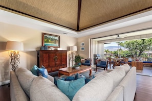 House, Multiple Beds, Lanai, Mountain View (Ka Milo 226 at Mauna Lani Resort) | Living area - Private Beach Access Includes Concierge Outdoor Spacious Lanai! (Kamuela)