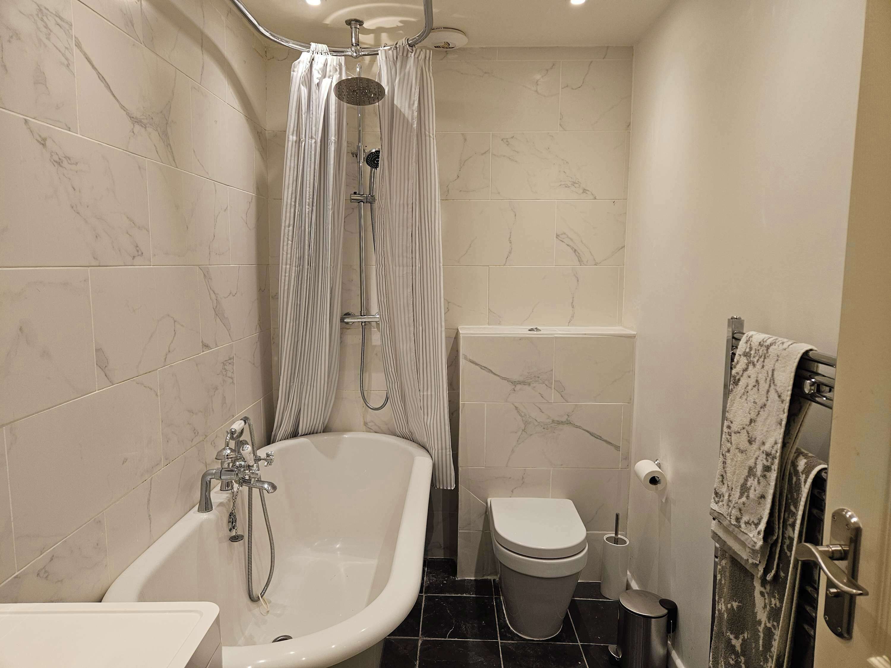 Shower, hair dryer