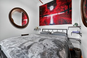 Leilighet, 1 soverom | 1 soverom, skrivebord for bærbar PC og wi-fi (inkludert)