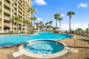 A heated pool - Extra Large 260 sf balcony! 2/2 Sleeps 8! (Panama City Beach)