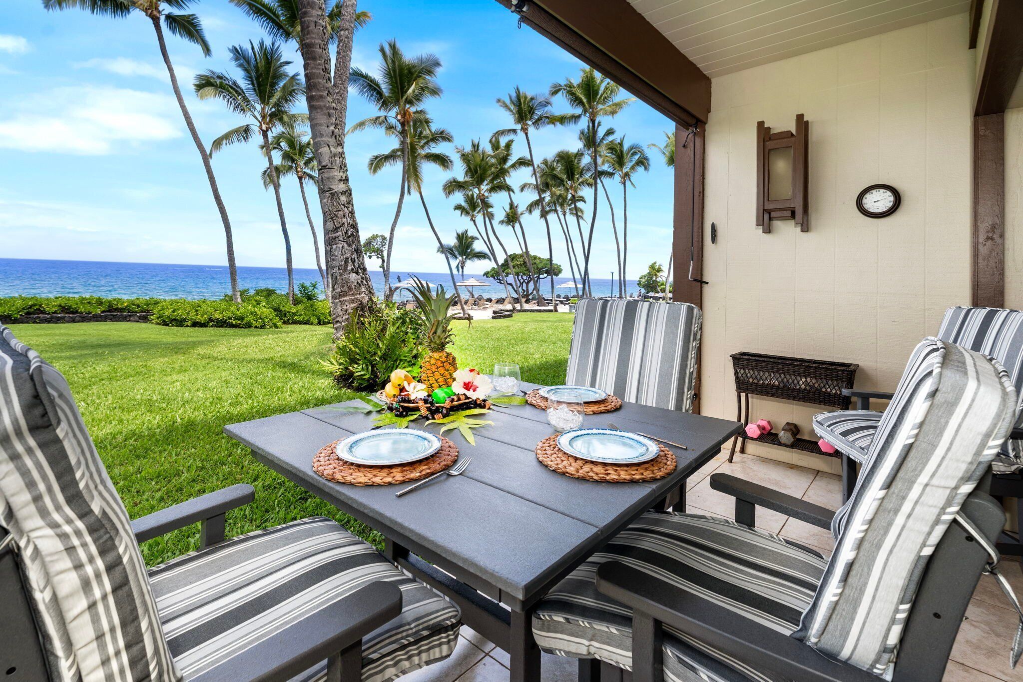 Lägenhet - flera sängar - lanai - havsutsikt (Kona Isle E4) | Utsikt från rummet