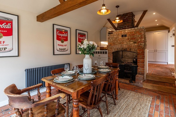Dining Room with adjacent Kitchen