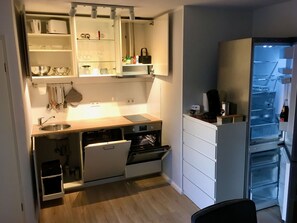 Fridge, oven, stovetop, dishwasher