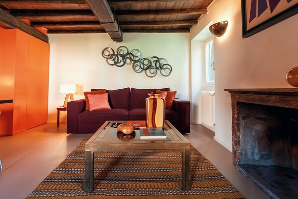 Suite de lujo, cocina básica | Zona de estar