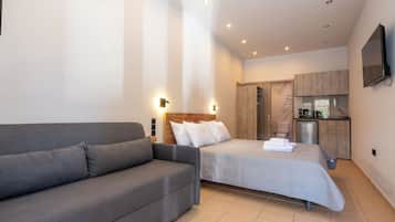 Een strijkplank/strijkijzer, gratis wifi