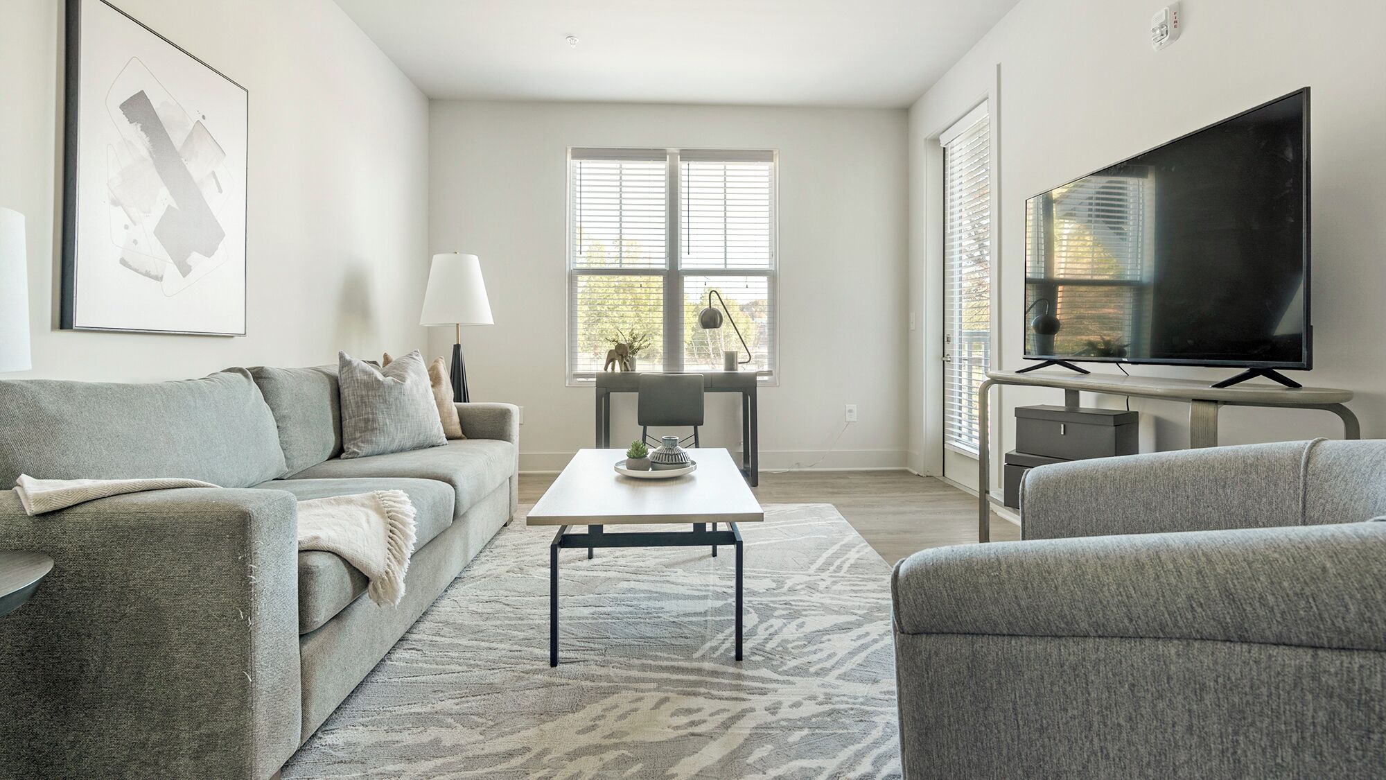 Apartment (1 Bedroom) | Living area | 50-inch Smart TV with digital channels