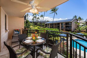 Condo, 1 King Bed with Sofa bed, Lanai, Ocean View (Kona Makai 6204) | Outdoor dining - Excellent Ocean View! AC Concierge Included (Kailua-Kona)