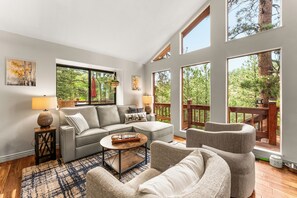 Living area - Hidden Forest Retreat — Hot Tub, Fire Pit & Mountain Luxury in Bailey, CO (Bailey)