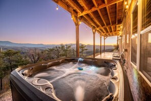 Outdoor spa tub - Mountain Views Retreat|Hot Tub • Views • Game Room (Sevierville)