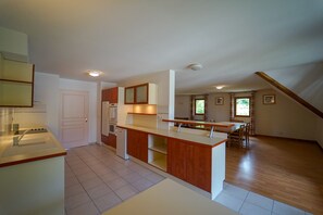 Fridge, microwave, oven, dishwasher - Duplex apartment, sleeps 10, nature view (Giez)