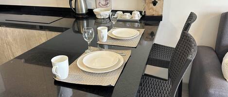 Microwave, oven, stovetop, dishwasher