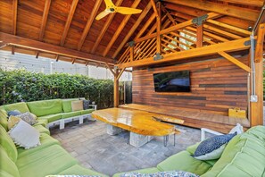 TV, fireplace - Cityside Sanctuary: Pool, Game Room, Steps to Town! (St. Augustine)