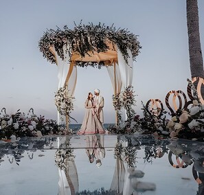 Outdoor banquet area