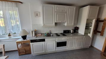 Fridge, oven, stovetop, dishwasher