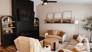 Télévision, cheminée