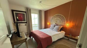 2 slaapkamers, een strijkplank/strijkijzer, wifi, beddengoed