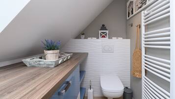 Een douche, een haardroger