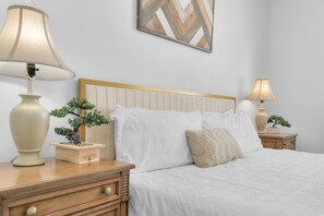 3 bedrooms, desk, iron/ironing board, travel crib