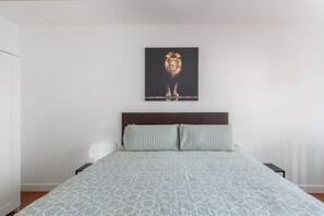 1 غرفة نوم وواي فاي وملاءات أسرّة