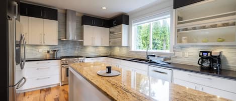 Microwave, oven, stovetop, dishwasher