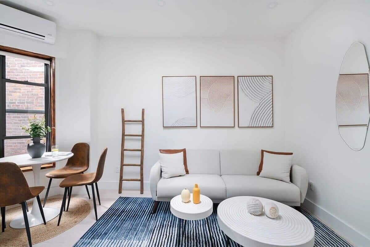 아파트, 침실 2개, 반려동물 동반 가능 | 거실 공간