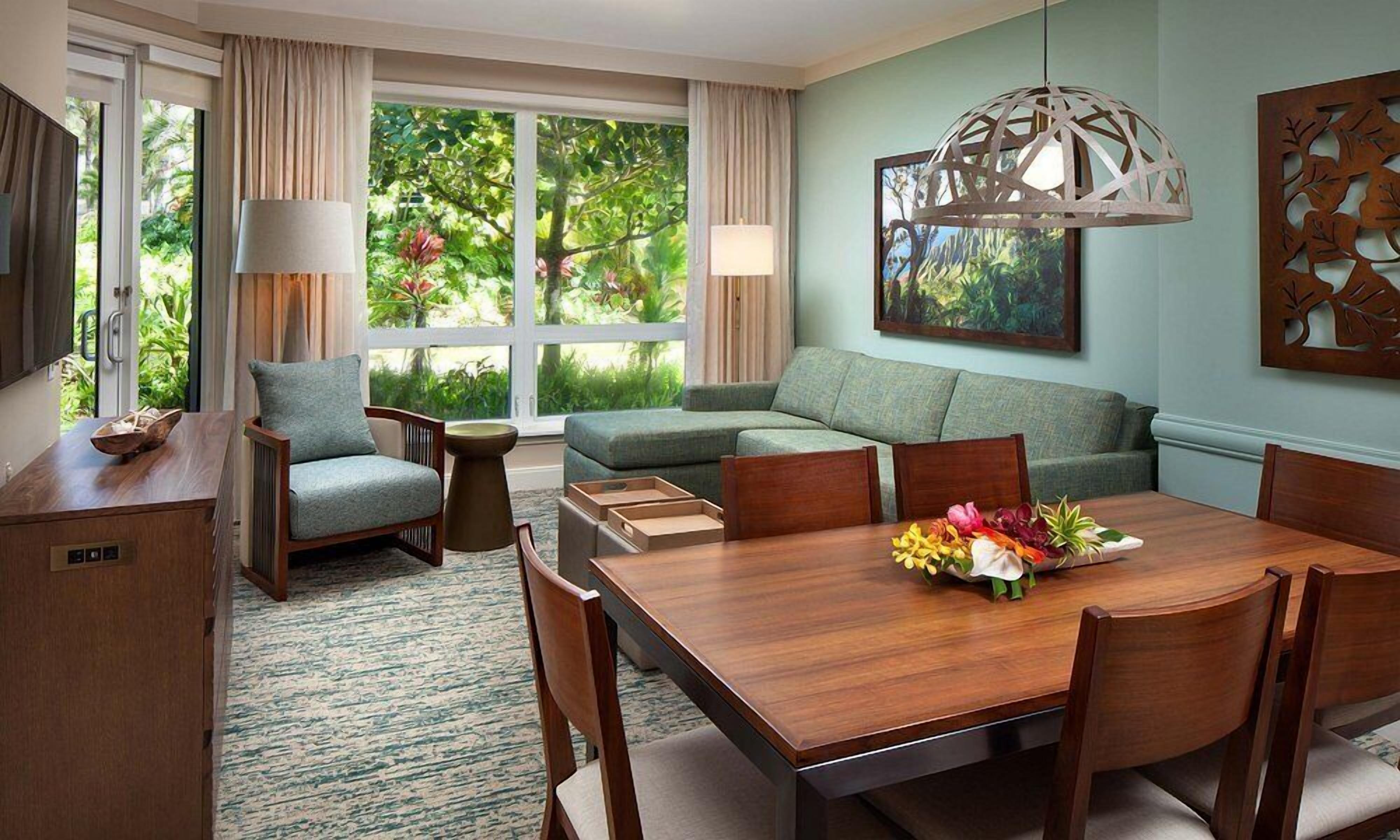 럭셔리 빌라, 킹사이즈침대 1개 및 소파베드, 산 전망 | 거실 공간 | 케이블 채널 시청이 가능한 50인치 스마트 TV