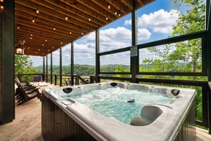 Terrace/patio - New! Luxe Pool Cabin w/MTN Views*Hot Tub*Fire pit (Sevierville)