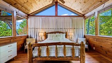 1 bedroom, desk, iron/ironing board, travel crib