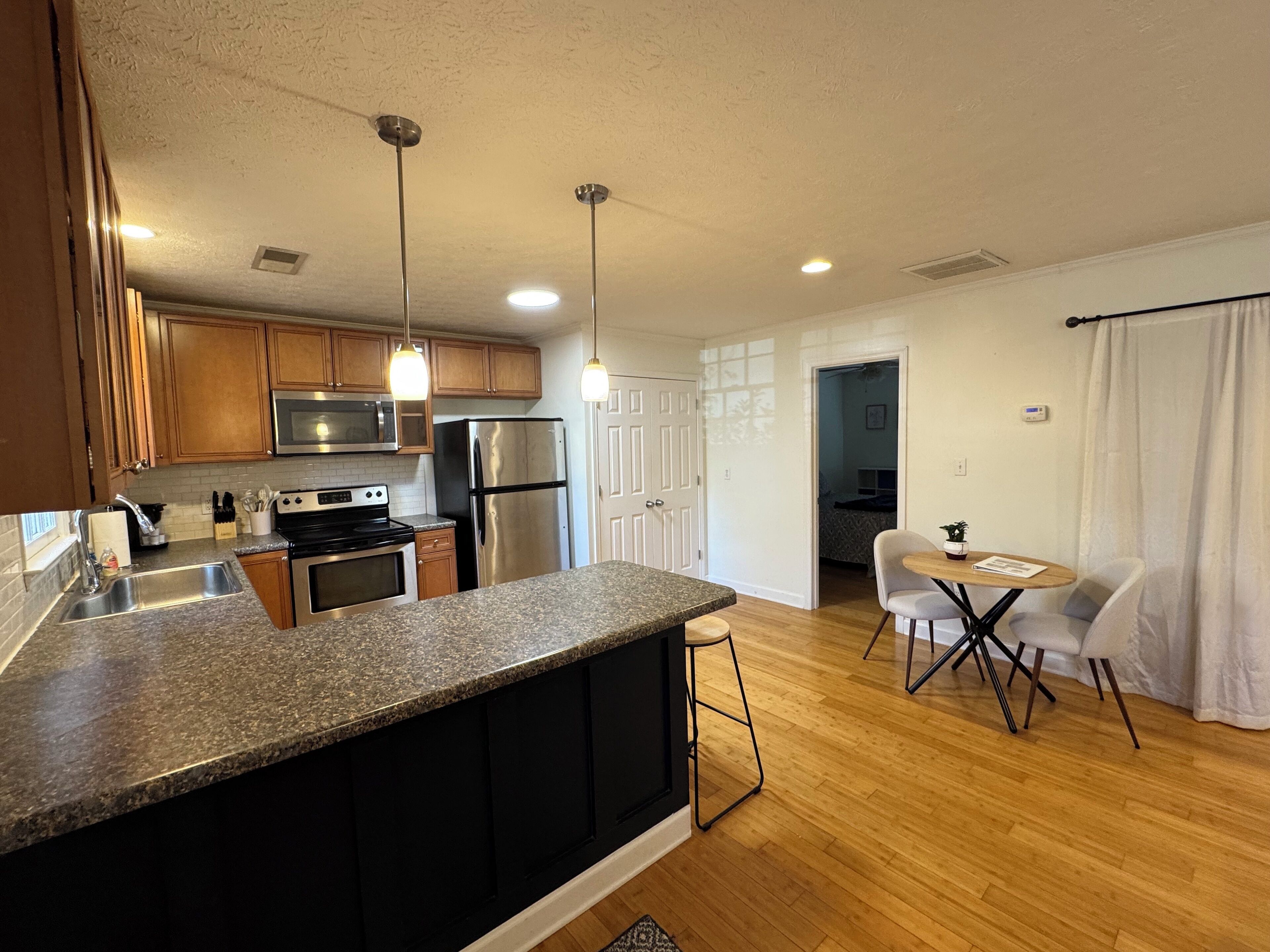 Microwave, oven, stovetop, dishwasher