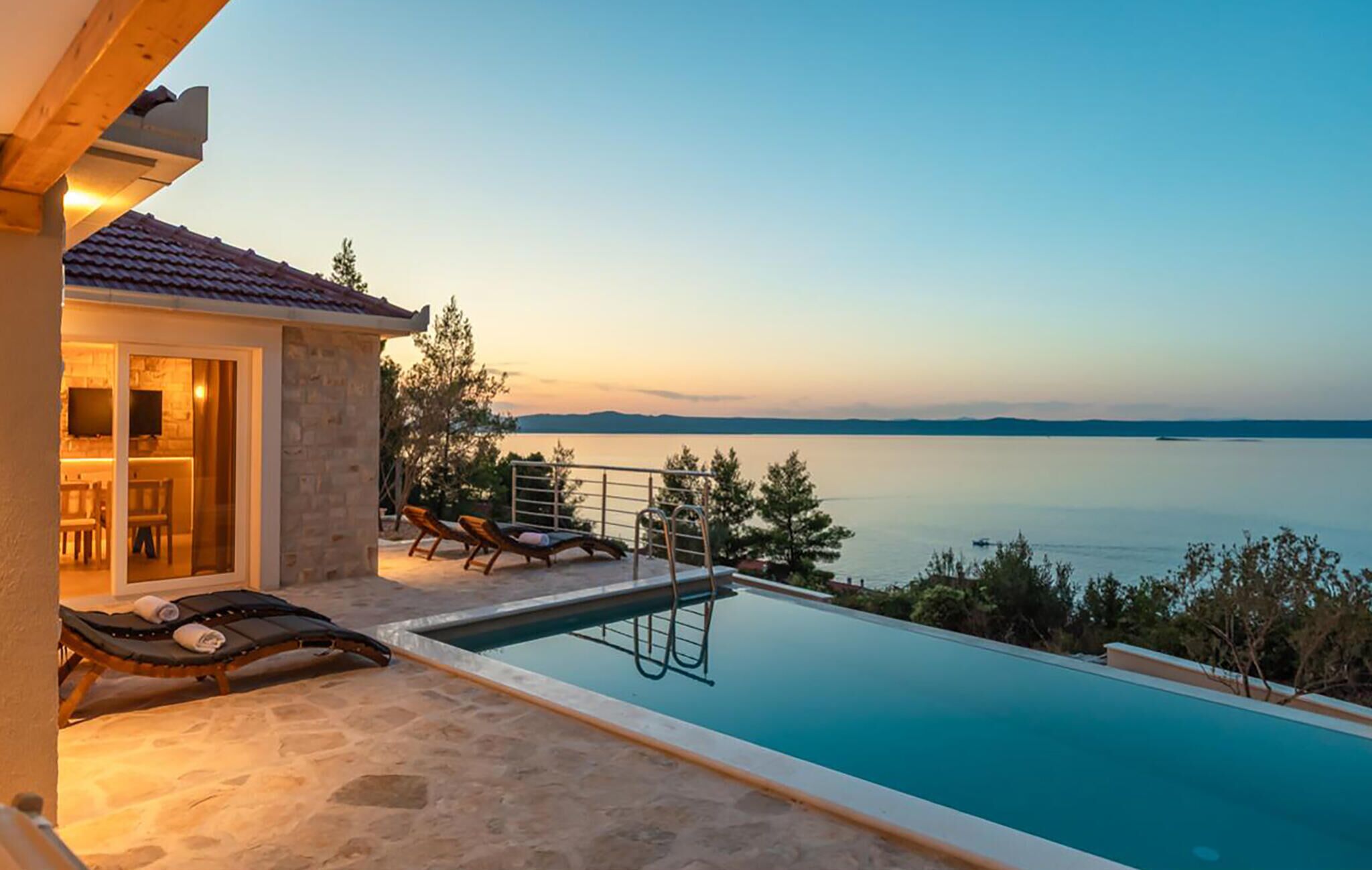 Una piscina riscaldata