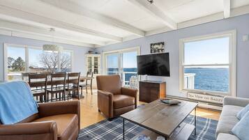 Smart TV, DVD player, books, video library