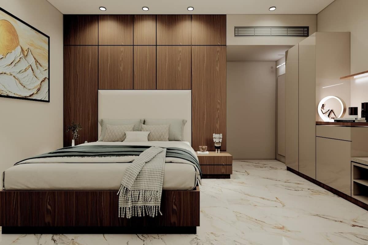 Desk, laptop workspace, blackout curtains, soundproofing