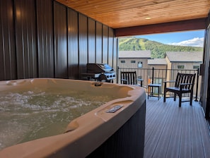Outdoor spa tub - Paradise Condo, Hot Tub, Mtn. Views, Lift .5 Mile (Sandpoint)