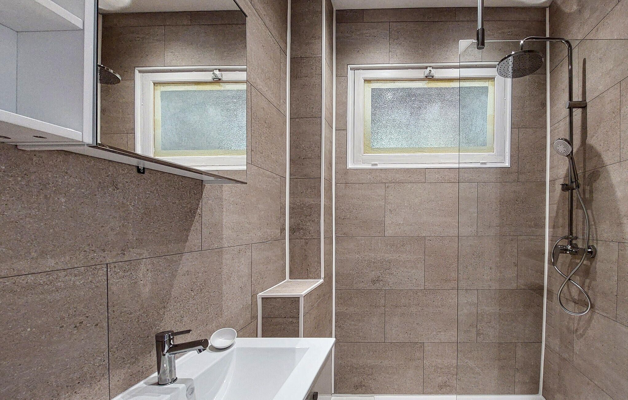 Shower, hair dryer